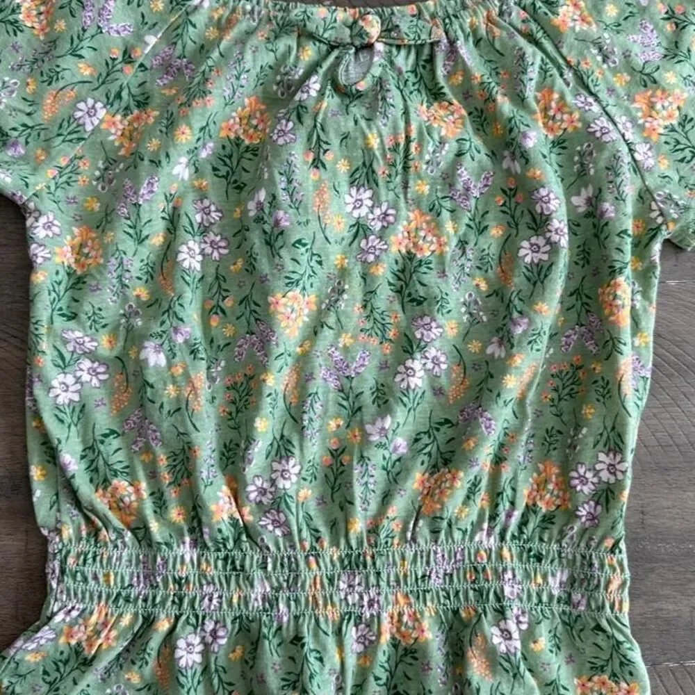 Children's Place Girls Size Medium 7/8 Blouse Lot of 2 Floral Tie front